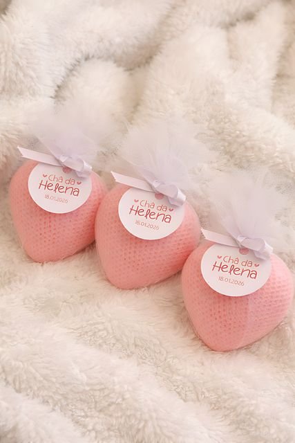 Sabonete de coração — lembrancinha hanami personalizável