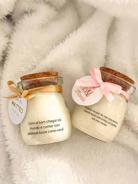Vela 100g — lembrancinha hanami personalizável